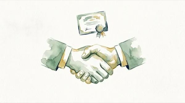 Long-Term Support — Watercolor in Green and Gold